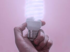 lightbulb in hand