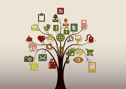 Tree of Digital Icons