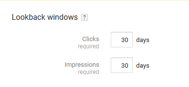 google campaign manager lookback windows