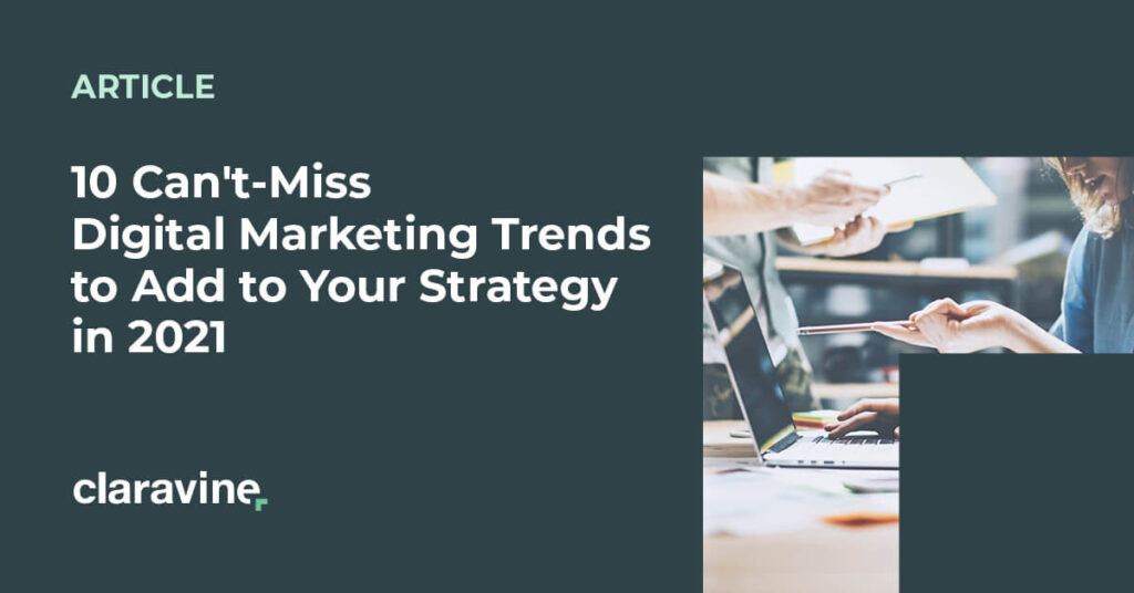 10 digital marketing trends for 2021 article title graphic