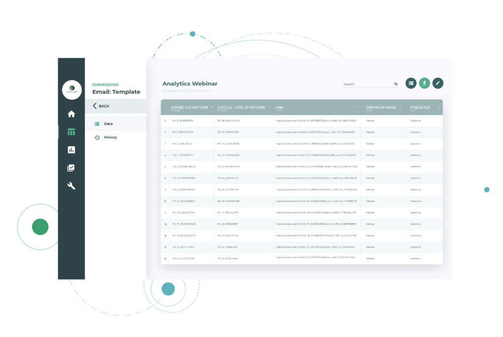 Claravine Link Management Screenshot