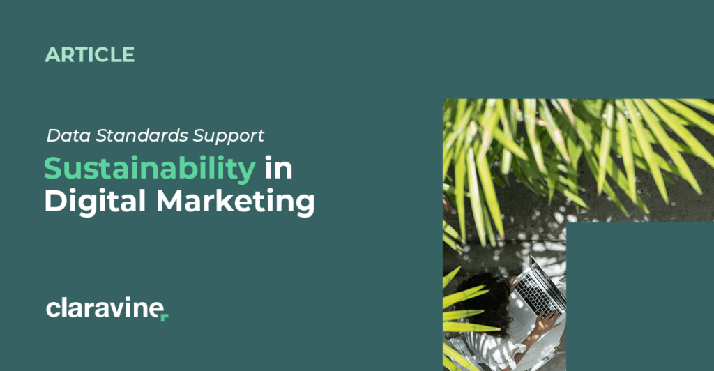 Data standards for reducing carbon footprint in marketing