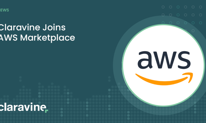 Tile image announcing Claravine joining AWS Marketplace