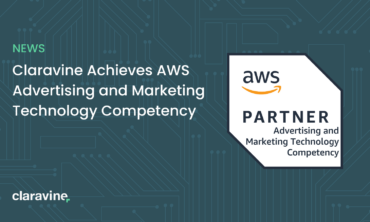 Image announcing Claravine's AWS Competency achievement
